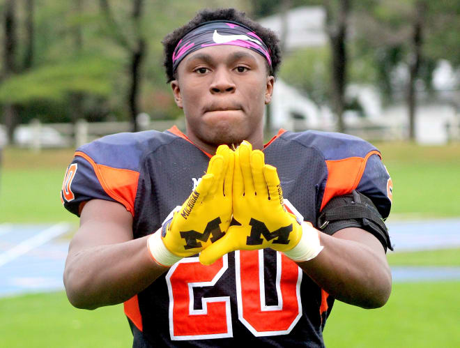 Massachusetts linebacker Kaleel Mullings is committed to Michigan. 