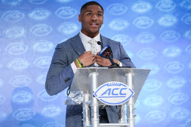 Thomas speaking to the ACC Media in Charlotte on Wednesday 