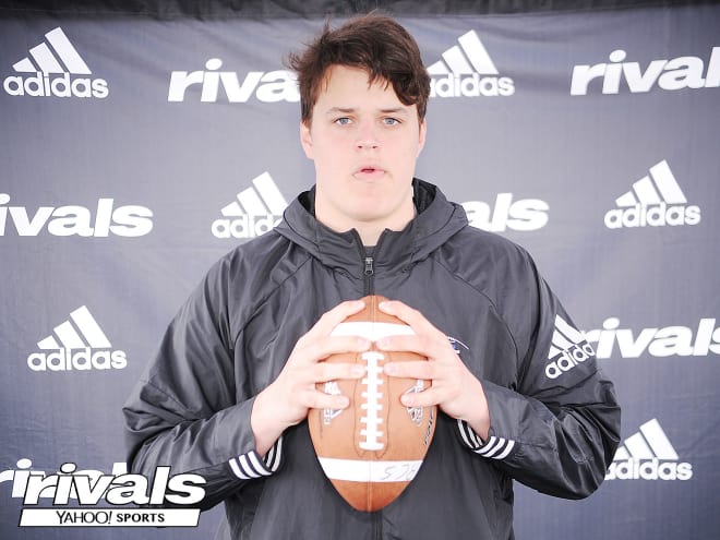 Pennsylvania offensive lineman Michael Carmody will visit Notre Dame this weekend. 