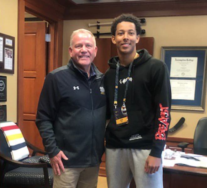 Texas CB Jalen Kimber took his first visit to Notre Dame this weekend 