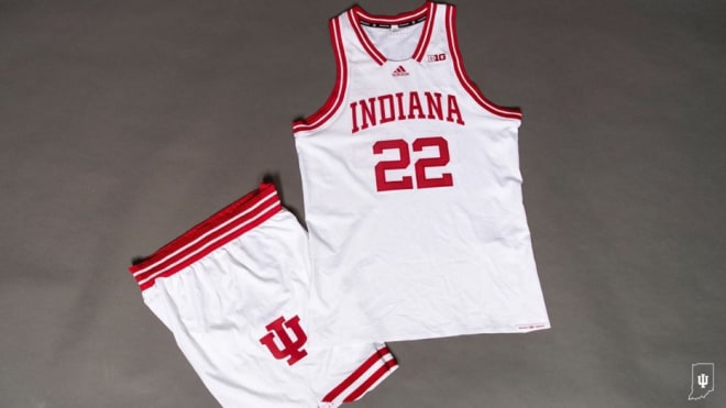 Indiana wearing throwback jerseys to honor the 1987 team. (IU Athletics)
