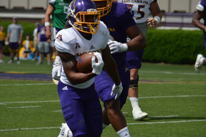 ECU running back Derrell Scott hopes to make his presence known on opening night in Greenville.