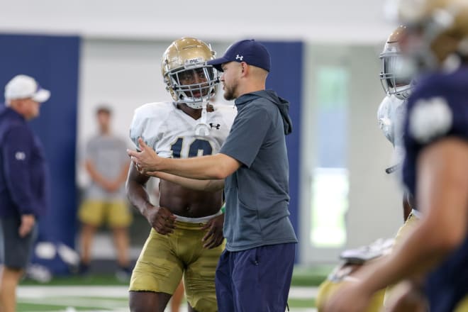 Why the first season for Chris O'Leary as Notre Dame Fighting Irish  football safeties coach was a gratifying one
