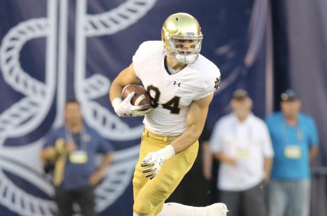Notre Dame tight end Cole Kmet is expected to have a breakout season in 2019.
