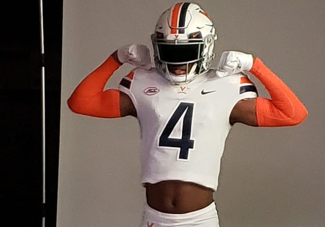 2024 King George athlete Mekhai White was among the recruiting targets at UVa's Junior Day on Saturday.