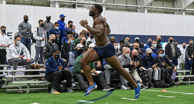 Jayson Oweh was among the standouts from Penn State football's Pro Day. 