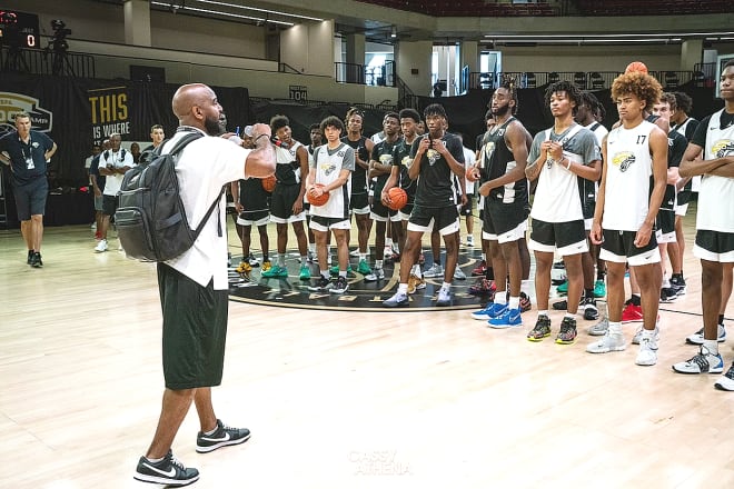 John III  talking to NBPA Top 100 Camp players