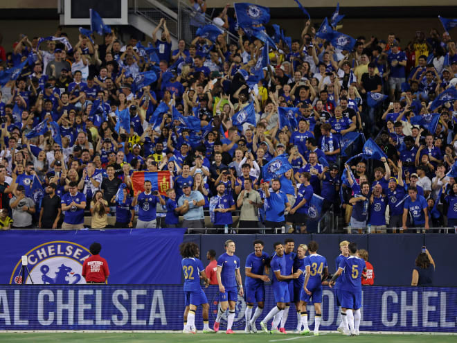 Chelsea (pictured) and Borussia Dortmund played a friendly in Chicago's Soldier Field last August.