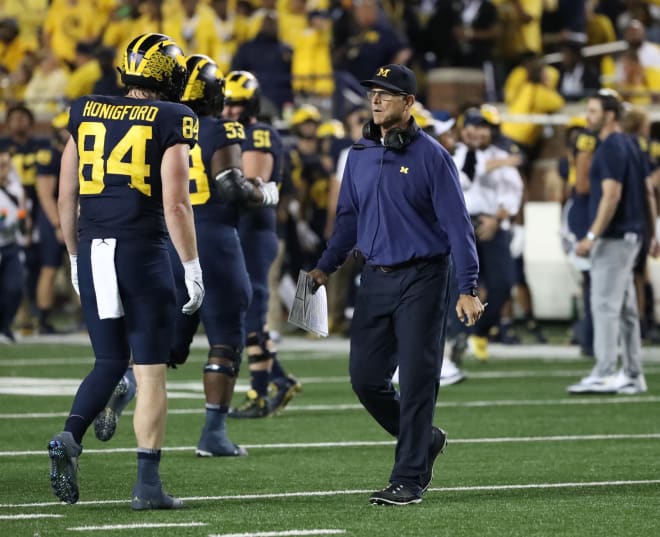 Michigan Wolverines football coach Jim Harbaugh