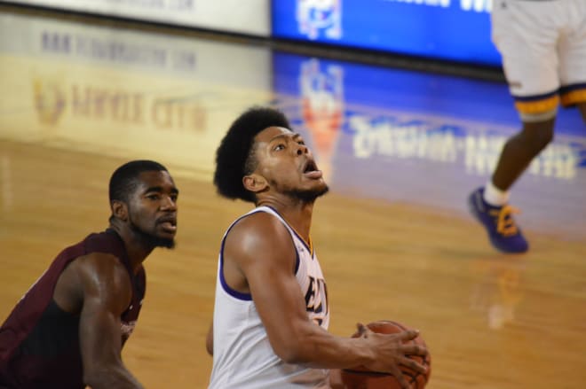 Jayden Gardner had another twenty point night in ECU's 70-47 win over Maryland-Eastern Shore.