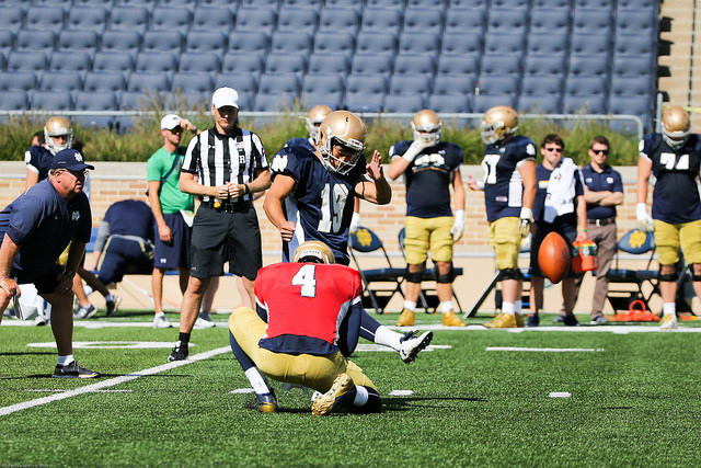 Junior Justin Yoon has made 28 of his 34 career field-goal attempts at Notre Dame.