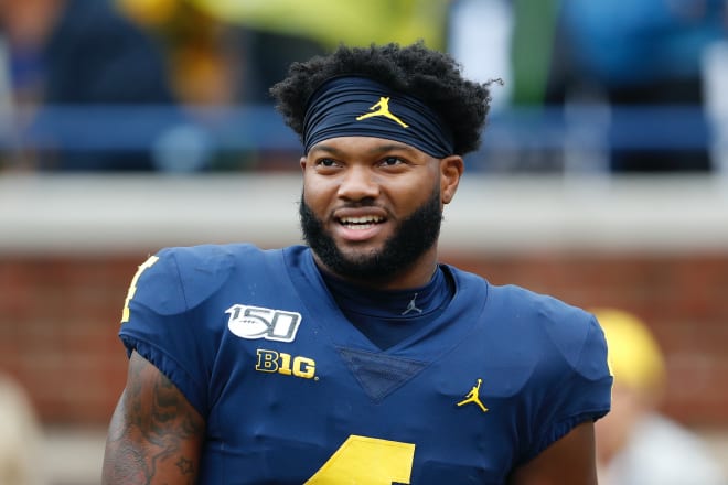 Michigan Wolverines football senior receiver Nico Collins has not spoken about a possible return this year.