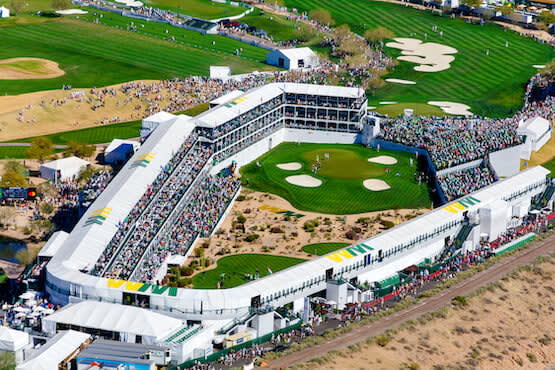 The Waste Management Phoenix Open's 16th Hole Coliseum served as the inspiration for NU's temporary stadium.