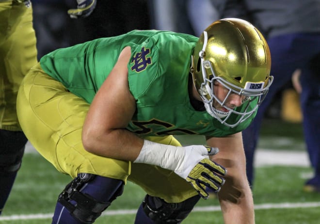 Notre Dame sophomore Jarrett Patterson has been made to the Rimington Trophy Watch List.