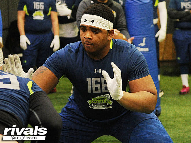 Detroit East English Village four-star center Tyrone Sampson visited Notre Dame on Monday.