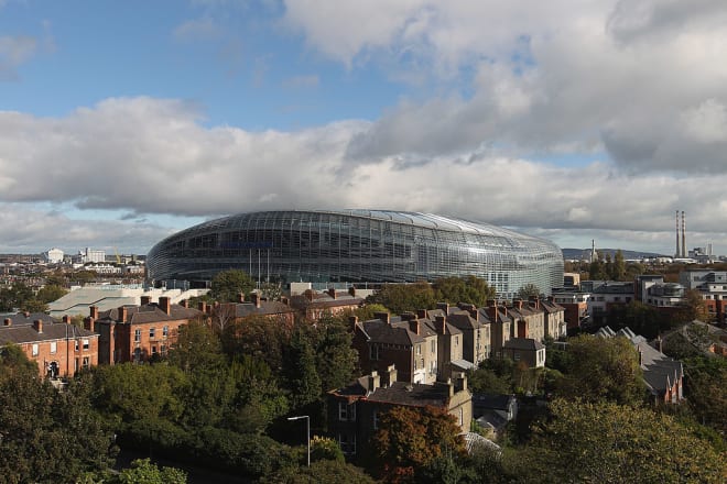 Aviva Stadium is where Nebraska will take on Northwestern to open up the 2022 college football season in Dublin. 