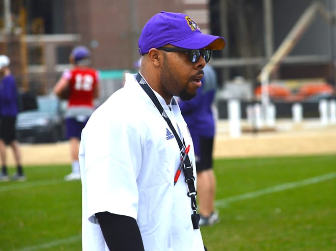 East Carolina running backs coach De'Rail Sims has accepted a new opportunity at Louisville