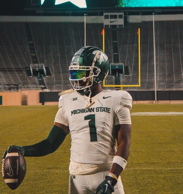 Brandon Tullis during Michigan State official visit on Dec. 8 through Dec. 10.  (Photo courtesy of Brandon Tullis/MSU Football)