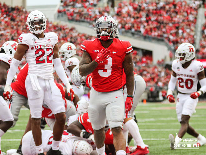 Miyan Williams and Ohio State sliced through Rutgers. (Birm/DTE)