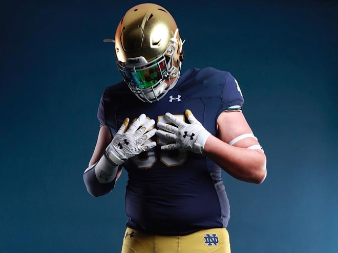 2023 four-star offensive lineman announced his commitment to Notre Dame on Friday. 