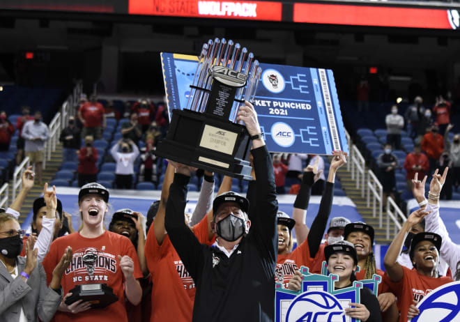 NC State Wolfpack women's basketball coach Wes Moore