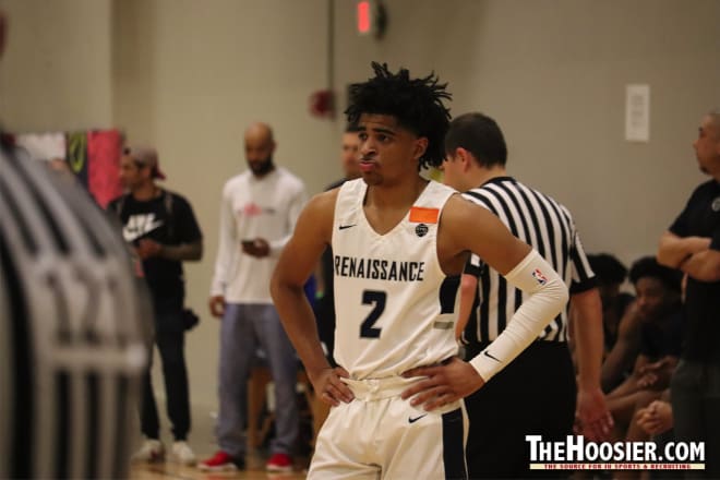 Indiana Hoosiers basketball target RJ Davis had a big performance Thursday against Expressions Elite and 2021 five-star Terrance Clarke. 