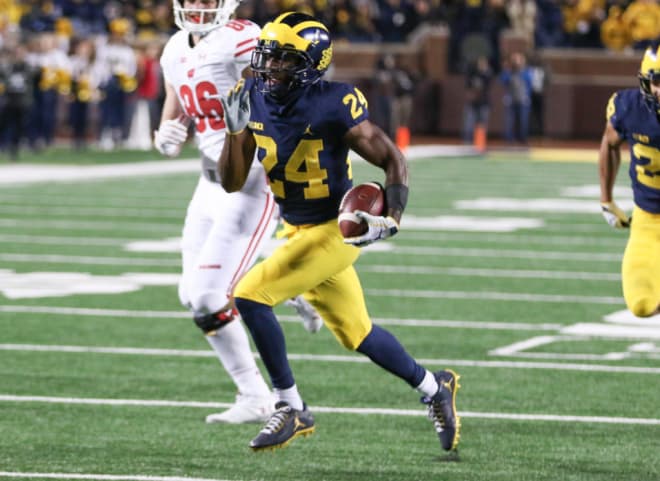 Lavert Hill's pick-six against Wisconsin was one of four the Michigan defense recorded this year.