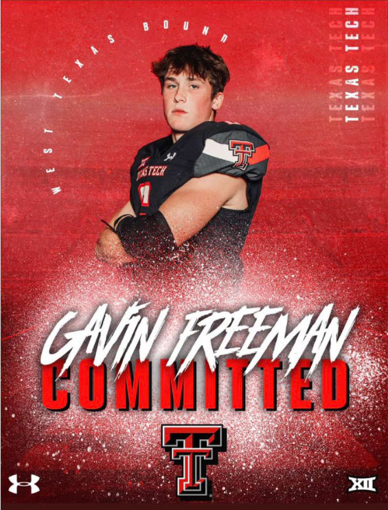 Heritage Hall ATH Gavin Freeman is commitment No. 9 for the Red Raiders in the 2022 class