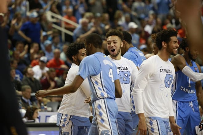 Robinson's barrage from the perimeter was one of many things the Heels celebrated Tuesday.