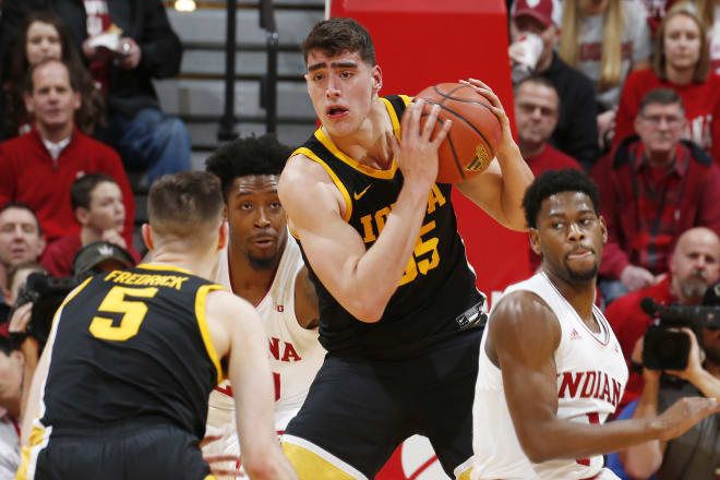 Luka Garza and the Hawkeyes host the Hoosiers. Photo: USA Today Sports