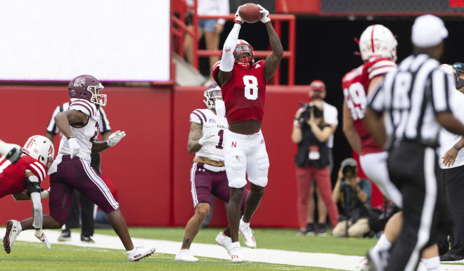 Safety Deontai Williams had two interceptions in Nebraska's win over Fordham.