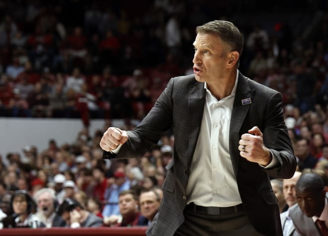 Alabama Crimson Tide head coach Nate Oats reacts to a call during the first half against the LSU Tigers at Coleman Coliseum. Photo | Butch Dill-USA TODAY Sports