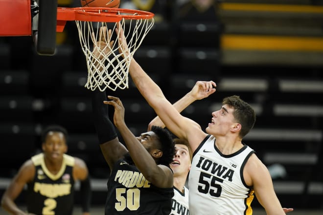 Luka Garza is one of only three players in the country to shoot at least 56 percent on FGAs and 43 percent on 3FGAs.