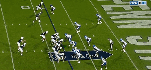 Georgia State's attention to Barkley opened this 9-yard touchdown carry.