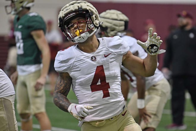 Former Oregon receiver Mycah Pittman is making a strong early impression at FSU.