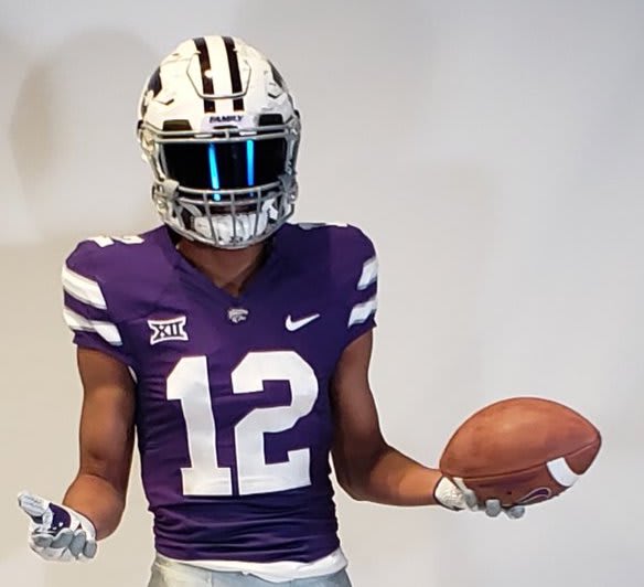 Class of 2022 receiver Mekhi Miller on his visit to K-State in the spring.