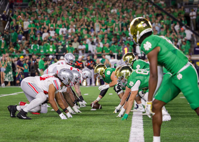 Notre Dame's offensive line has regressed two weeks in a row after arugably its best game of the season, Sept. 23 against Ohio State.