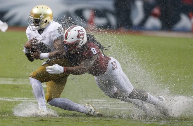 North Carolina State defeated Notre Dame last year, 10-3, in a hurricane, and is one of three teams that will make its debut in Notre Dame Stadium in 2017.