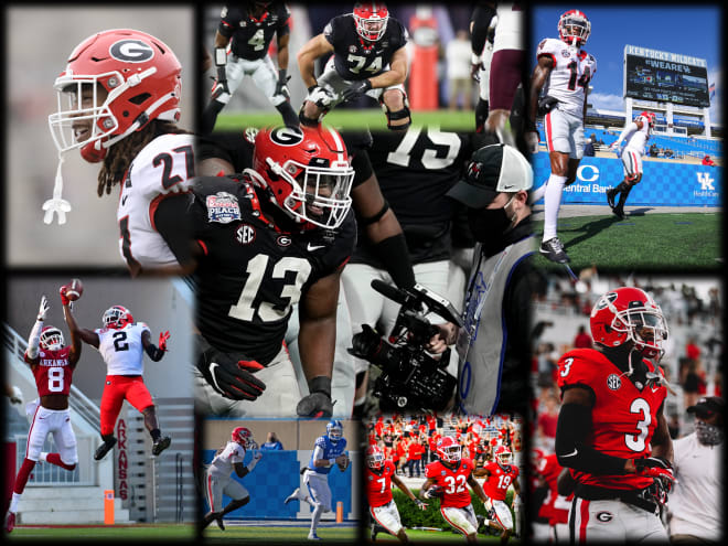 According to the latest mock NFL Drafts, as many as a dozen former Georgia players could be drafted. 