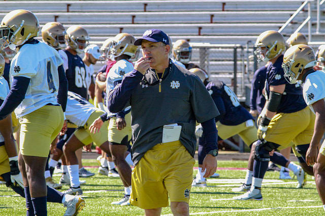 Notre Dame Fighting Irish football strength and conditioning coach Matt Balis