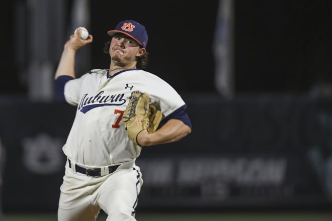 Keegan held Ole Miss without a hit for 6.0 innings Thursday before a lightning delay.
