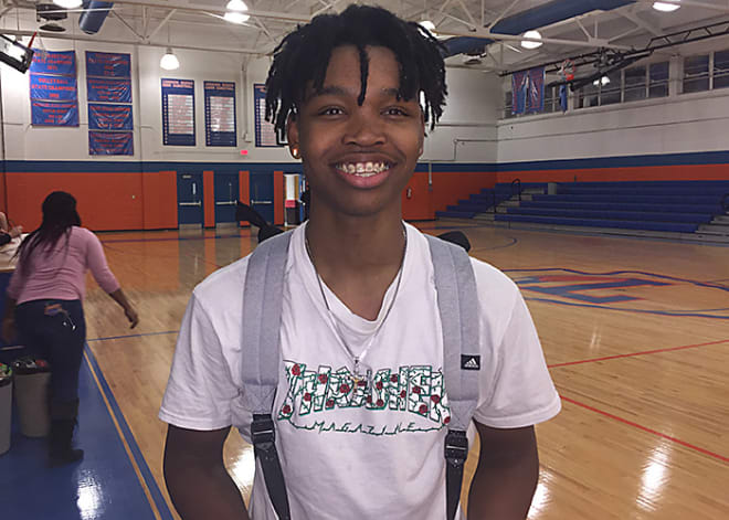 Louisburg (N.C.) High sophomore guard Elijah Jamison attended the Boston College at NC State game Wednesday night.