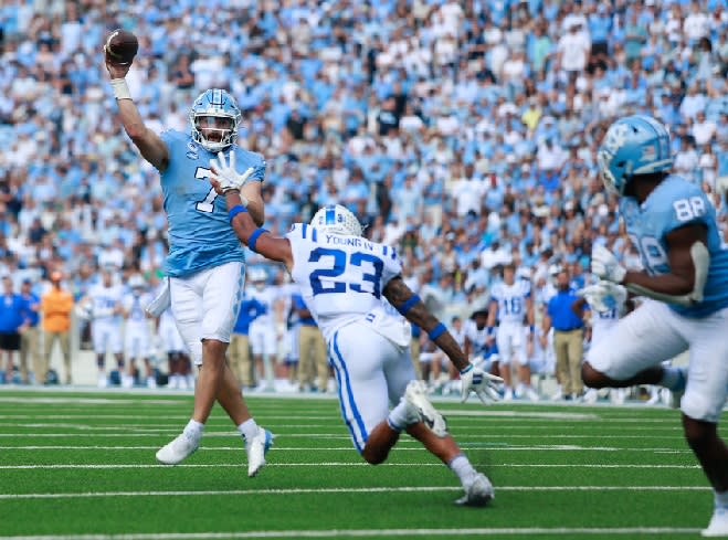 Sam Howell didn't play last Saturday versus Wofford, but he's on the mend and gearing up for Friday night's game at NC State.