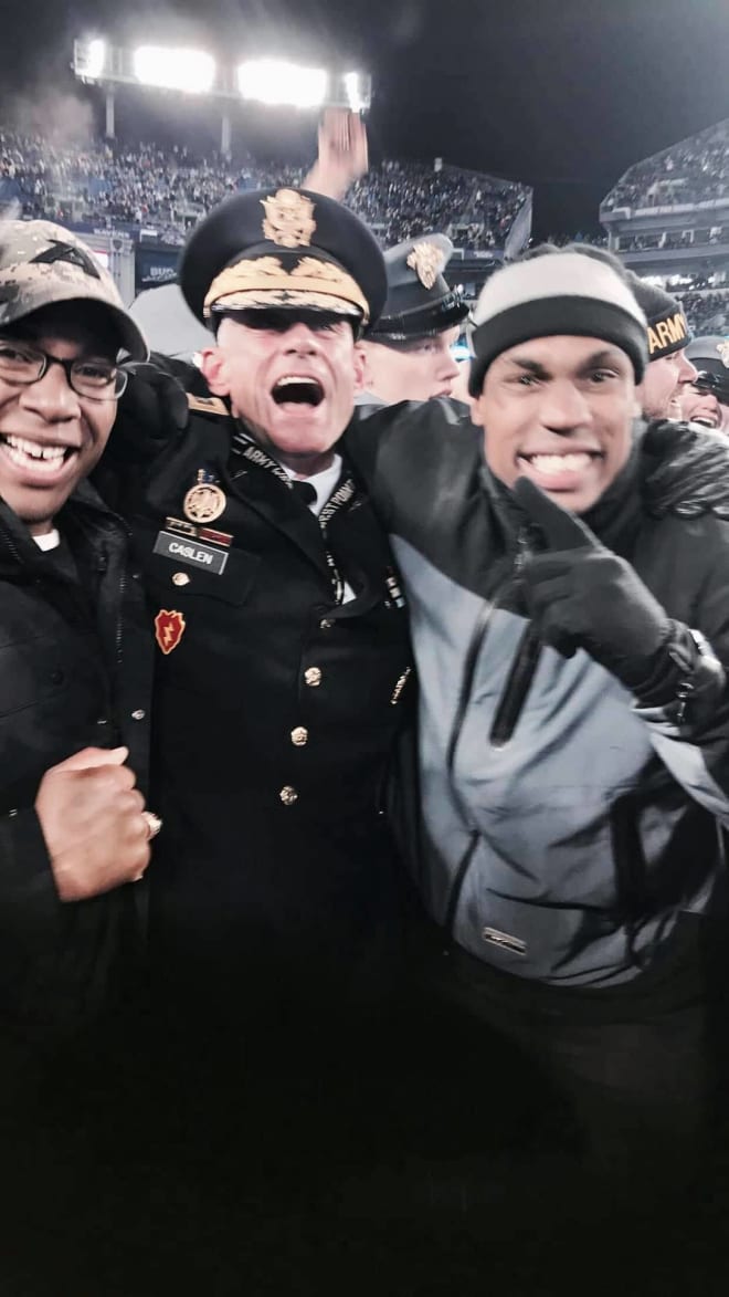 Glover (left) & Baggett (right) celebrate with Robert L. Caslen Superintendent of the United States Military Academy