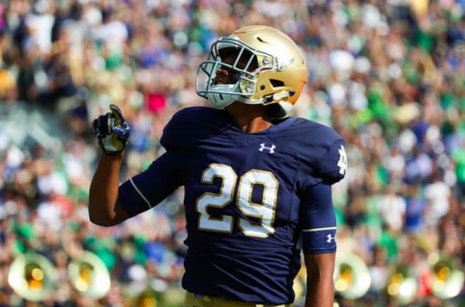 Sophomore receiver Kevin Stepherson has the potential to be a home run threat for the Irish.