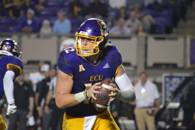 ECU freshman quarterback Holton Ahlers threw for 406 yards and a touchdown in Saturday's loss to UCF.