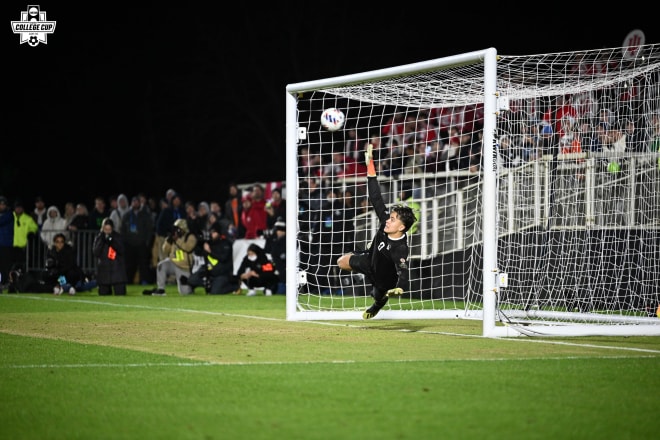 JT Harms had been brilliant all postseason for the Hoosiers in-between the posts. The title-clinching penalty soared just out of reach on Monday night.