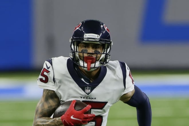 Former Notre Dame Fighting Irish and current Houston Texans wide receiver Will Fuller