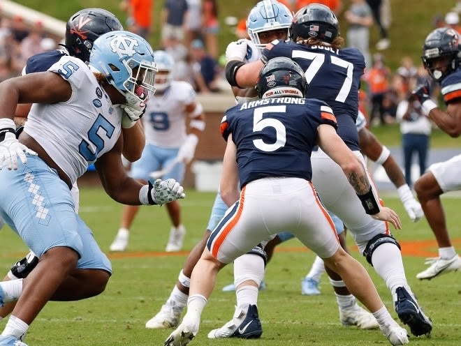 UNC improved to 5-0 on the road with a 31-28 win at Virginia on Saturday afternoon at Scott Stadium.