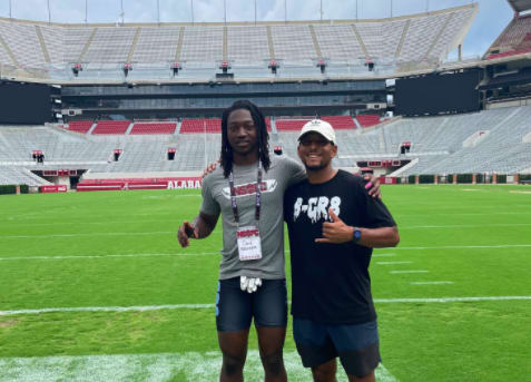 David Washington (left) during his trip to Alabama.